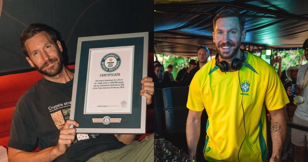 Calvin Harris bate recorde do Guinness com 1,6 milhão em São Paulo
