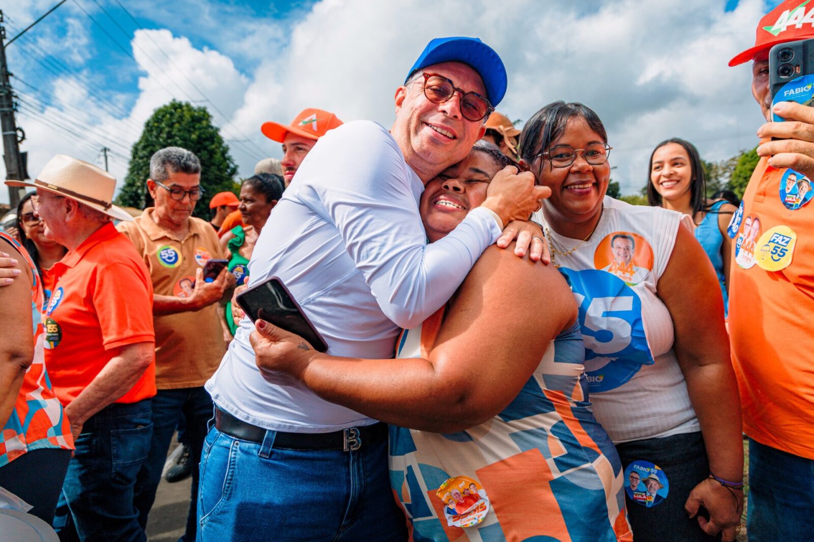 O governador Fábio Mitidieri durante ato de campanha