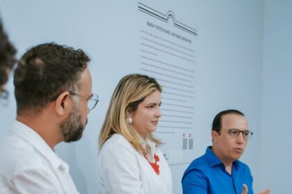 A presidente da Funcap, Stéfanie Carla, na abertura da 20ª Primavera dos Museus, no Museu Histórico de Sergipe