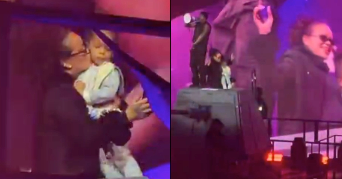 Rihanna e o filho Riot sobem ao palco com A$AP Rocky em Copenhague