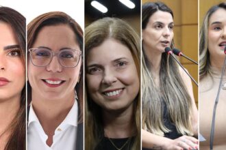 Da esquerda: Yandra Moura, Delegada Katarina, Maísa Mitidieri, Dra Lidiane Lucena e Kitty Lima